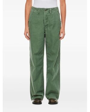 Mother Logo-Patch Jeans - Green