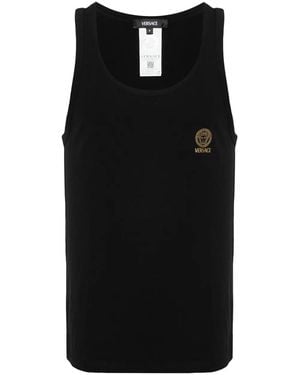 Versace Medusa Trägershirt Mit Rundhalsausschnitt - Schwarz