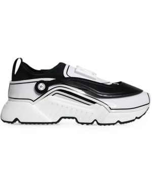Dolce & Gabbana Portofino Logo-Plaque Trainers - White