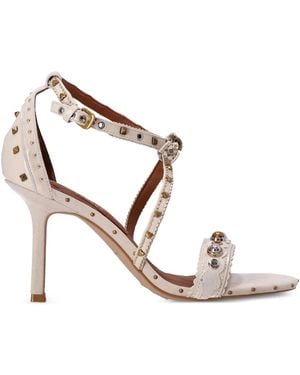 Kurt Geiger Mini Bow Eyelet-Embellished Sandals - Metallic