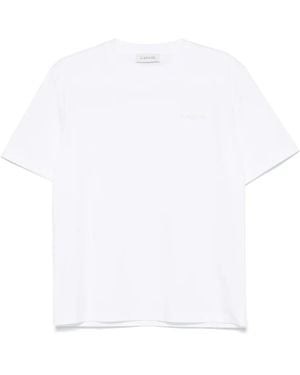 Lanvin Camiseta con logo bordado - Blanco