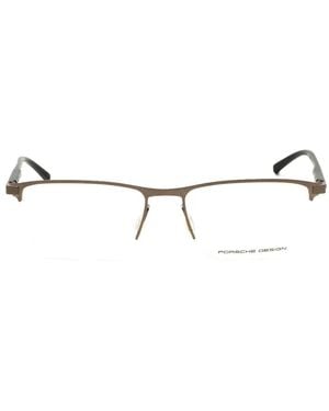 Porsche Design Rectangle-Frame Glasses - Brown