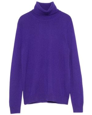 Bompard Roll-Neck Cashmere Sweater - Purple