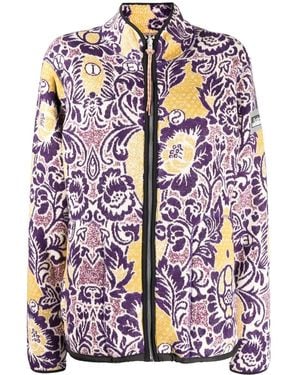 Aries Floral-Pattern Zip-Up Cardigan - Pink