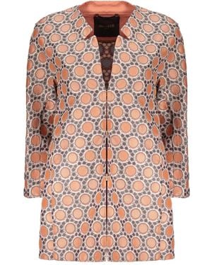 Moorer Geometric-Pattern Jacket - Pink