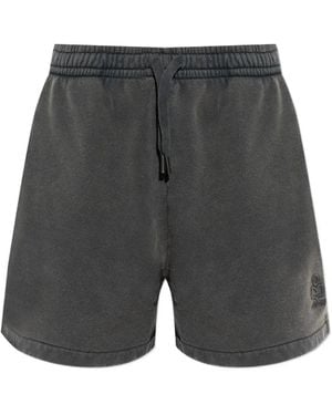 Isabel Marant Miranae drawstring embroidered shorts - Grau