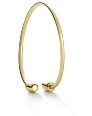 Shihara 18Kt Twist Round 02 Hoop Earring - Metallic