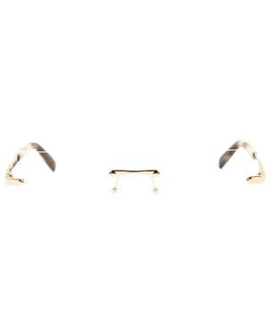 MCM Brille Mit Eckigem Gestell - Weiß