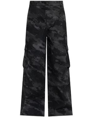 adidas Camouflage-Print Cargo Trousers - Black