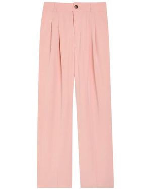 Varley Jayla Pleated Wide-Leg Trousers - Pink