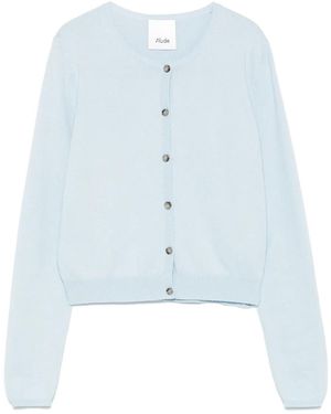 Allude ラウンドネック カーディガン - ブルー