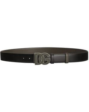 Dolce & Gabbana Riem Met Dg-Gesp - Wit