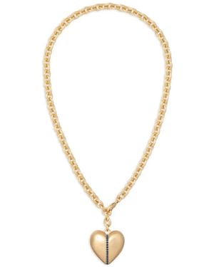 Roxanne Assoulin The Sapphire Stripe Hear Pendant - Metallic
