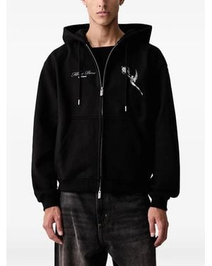 Filling Pieces Trophy Graphic-Print Zip-Up Hoodie - Black