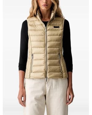 ARMANI EXCHANGE Quilted High-Neck Gilet - Natural