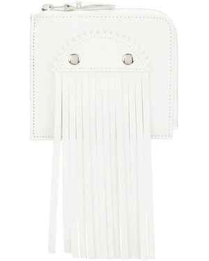 Comme des Garçons Fringed Cardholder - White