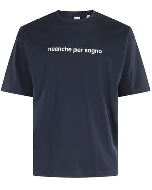Aspesi Embroidered-Text T-Shirt - Blue