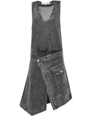 JW Anderson Wrap Sleeveless Dress - Gray