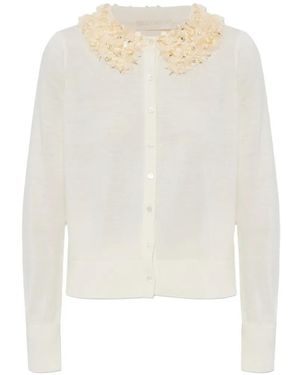 Ulla Johnson Anna Sequin-Embellished Cardigan - White