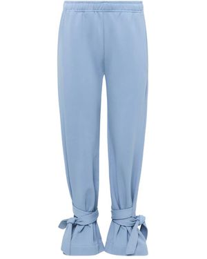 JW Anderson Cropped-Hose Mit Bindegürtel - Blau