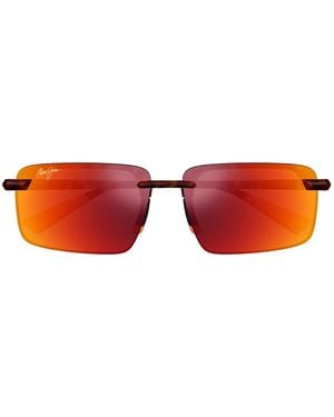Maui Jim Laulima Rectangle-Frame Sunglasses - Red