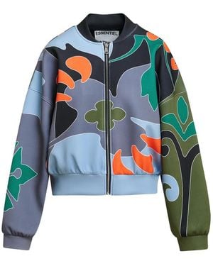 Essentiel Antwerp Kiva Graphic-Print Jacket - Blue