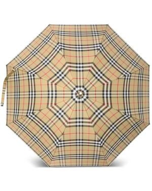Burberry Checked Umbrella - Natural