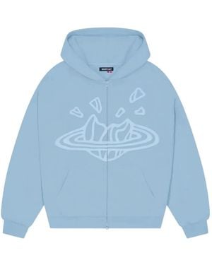 BROKEN PLANET Sudadera Con Capucha Y Cremallera - Azul