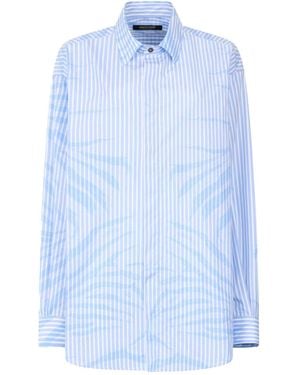 Roberto Cavalli Cotton Shirt - Blue