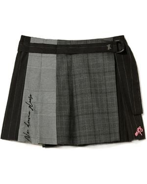 Twinset Embroidered Pleated Mini Skirt - Black