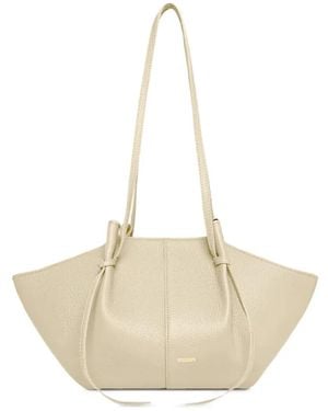 Yuzefi Large Mochi Pebble-Grain Shoulder Bag - Natural