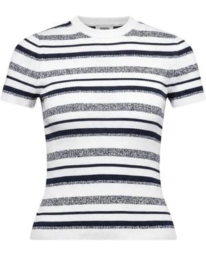 DRYKORN Moglini Striped Knitted T-Shirt - White