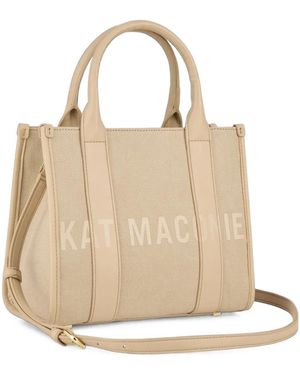 Kat Maconie Small Bianca Logo-Print Tote Bag - Natural