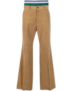 DSquared² Double-Waistband Corduroy Pants - Brown