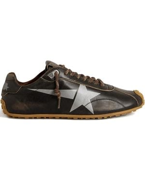 Golden Goose Baskets Marathon Speed À Logo Imprimé - Noir