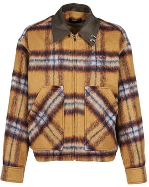 we11done Jacke Mit Karomuster - Braun