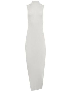 white and black striped dresses Vertical Stripe Maxi Dress- Black & White Large