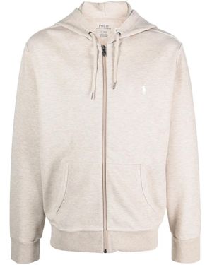 Polo Ralph Lauren Polo Pony Jersey Zip-Up Hoodie - Natural