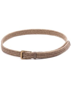 Brunello Cucinelli ウーブン ベルト - ナチュラル