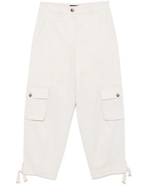 Emporio Armani Pantalon Fuselé À Poches Cargo - Blanc