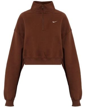 Nike Studio Fleece Medium-Weight Sweatshirt - Brown