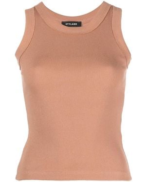 Styland Fine-Ribbed Vest Top - Pink