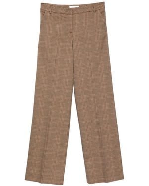 ERMANNO FIRENZE Prince Of Wales Check Palazzo Pants - White