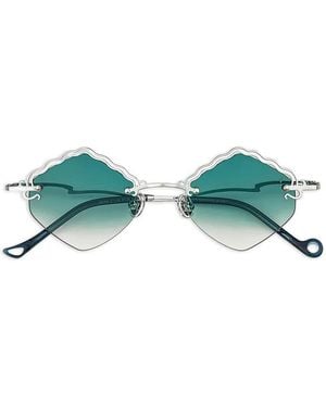 Eyepetizer Seine Scalloped-Edges Sunglasses - Green