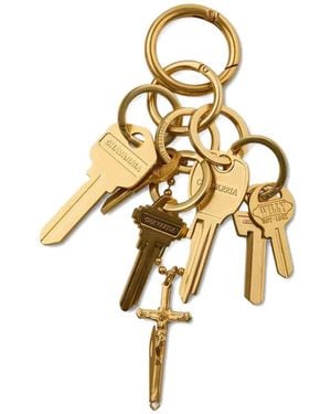 Willy Chavarria Crucifix-Charm Key-Pendant Keyring - Metallic