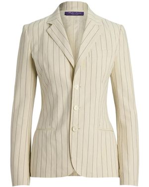 Ralph Lauren Skye Pinstripe-Print Blazer - Natural