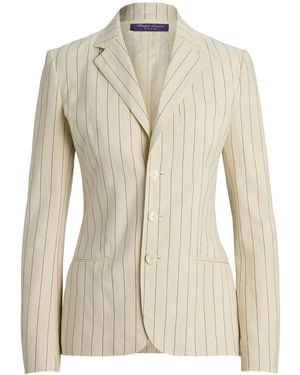 Ralph Lauren Skye Pinstripe-Print Blazer - Natural