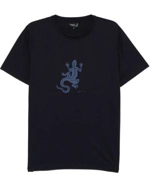 agnès b. Lizard-Print T-Shirt - Black