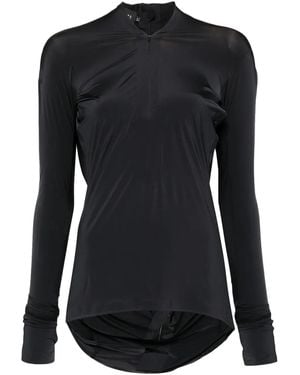 JOHANNA Paris T-Shirt Con Scollo A V - Nero