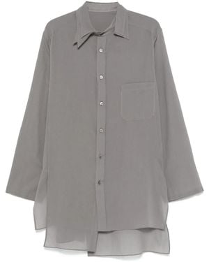 Yohji Yamamoto Semi-Sheer Shirt - Grey